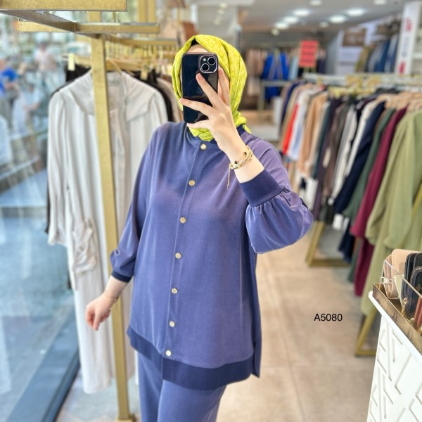 A5080 Ribana Detaylı Oysho Kumaş Takım - Görsel 20