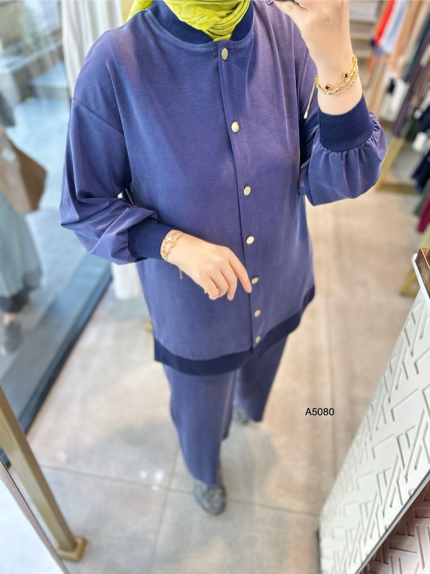 A5080 Ribana Detaylı Oysho Kumaş Takım