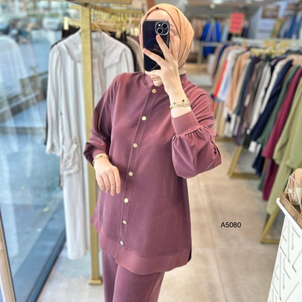 A5080 Ribana Detaylı Oysho Kumaş Takım - Görsel 3