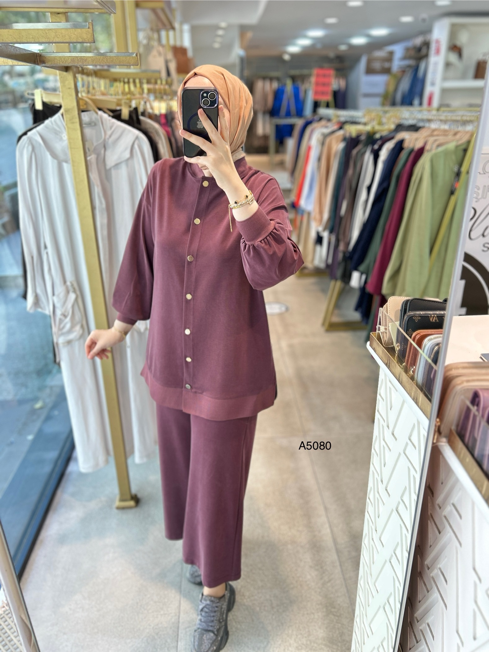 A5080 Ribana Detaylı Oysho Kumaş Takım - Görsel 1