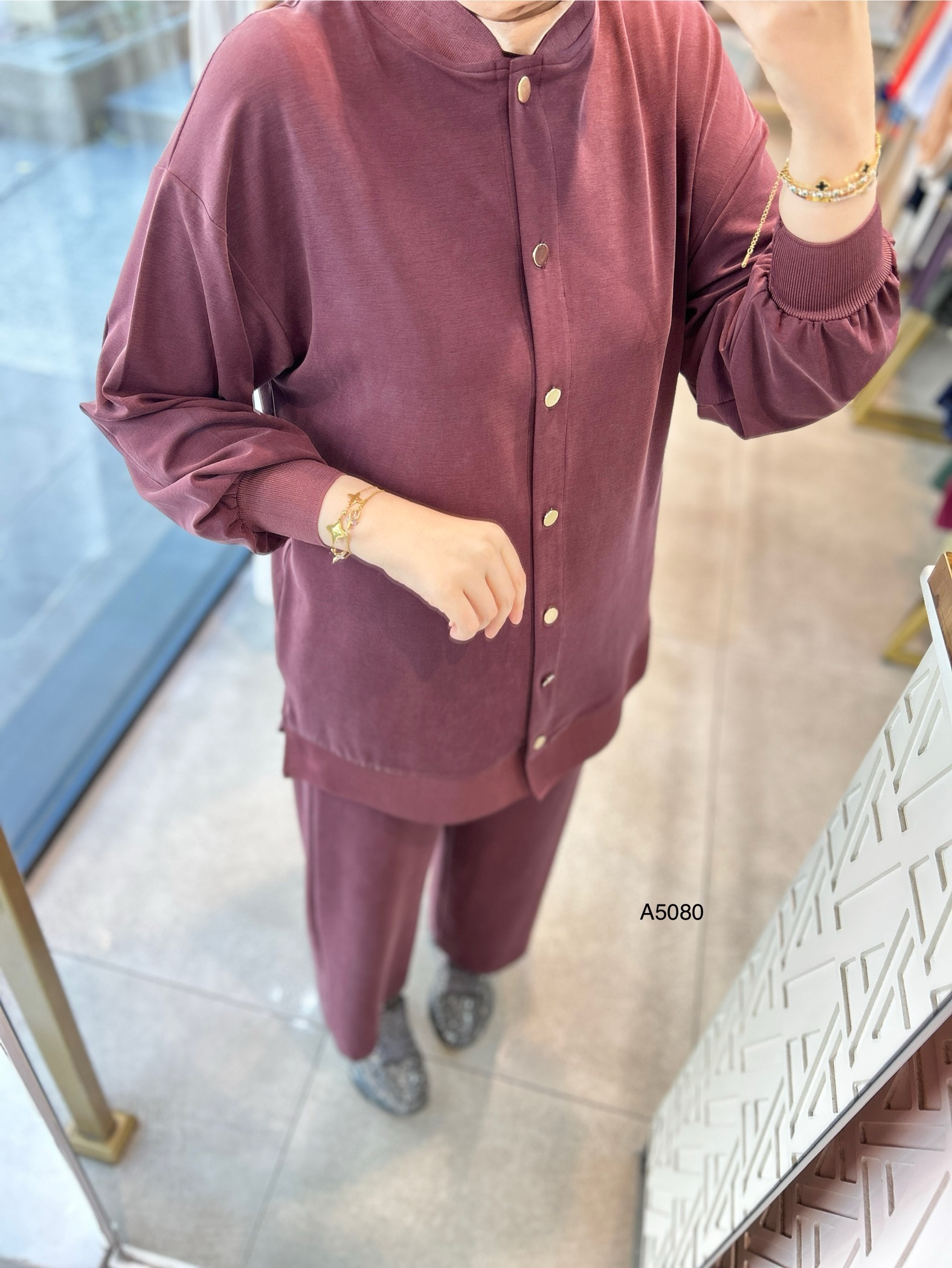 A5080 Ribana Detaylı Oysho Kumaş Takım - Görsel 2