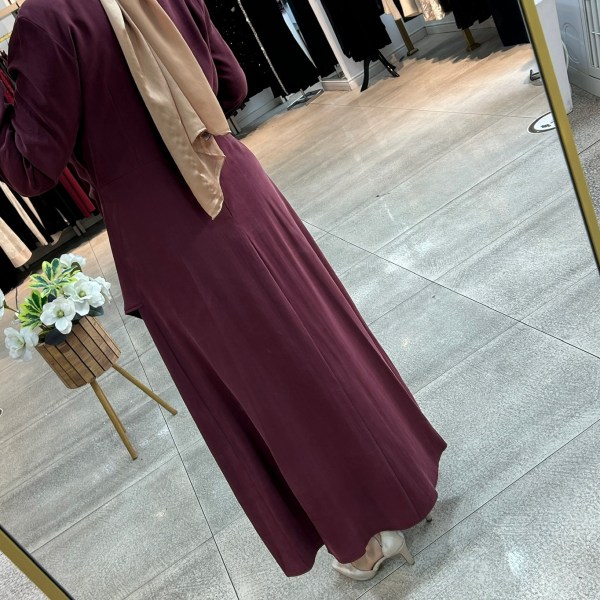 4078 Asimetrik Kesim Detaylı Elbise - Görsel 6