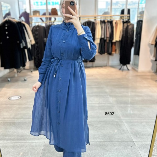 8602 Vual Kumaş Kemerli Takım - Görsel 21