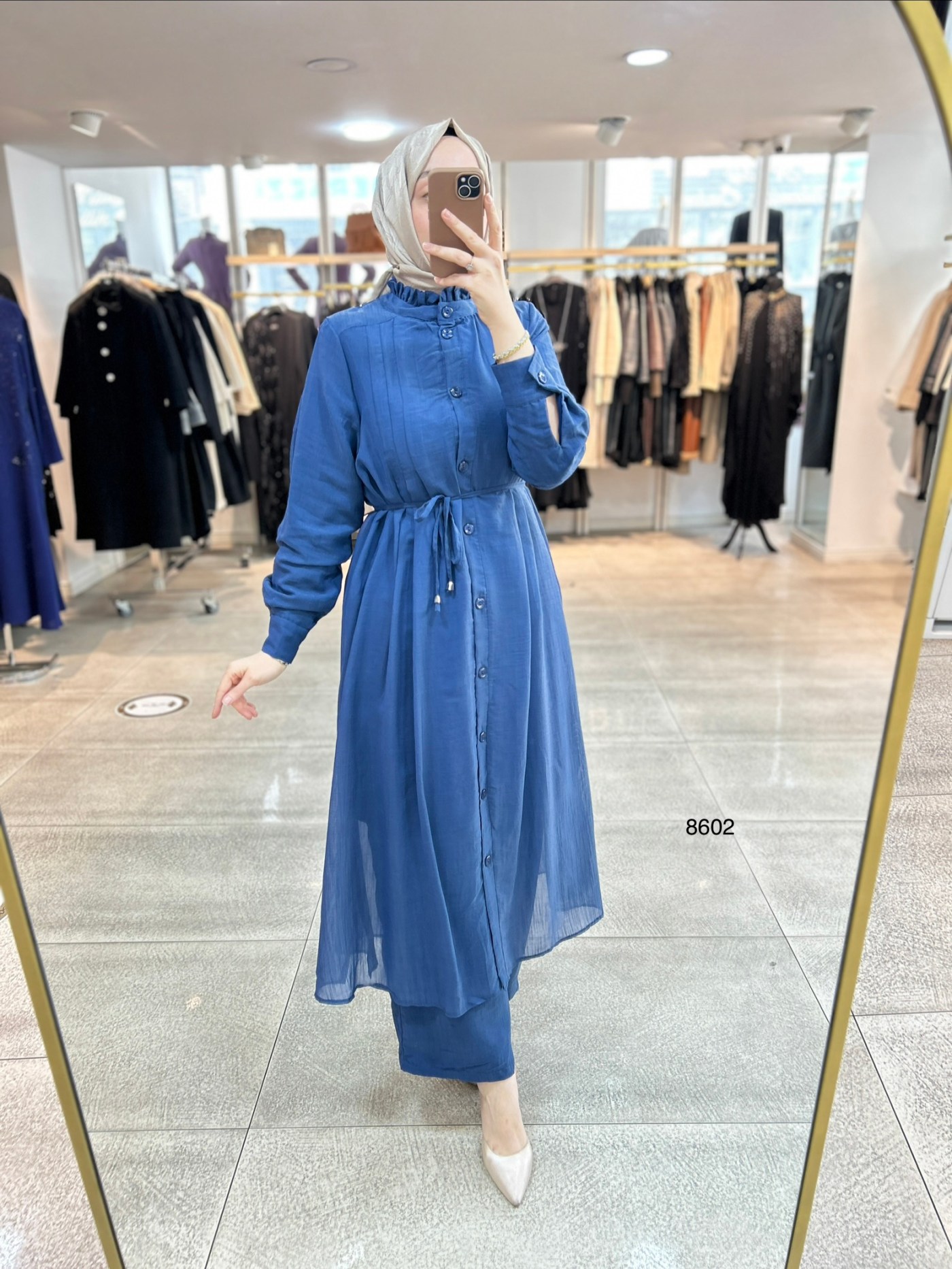 8602 Vual Kumaş Kemerli Takım