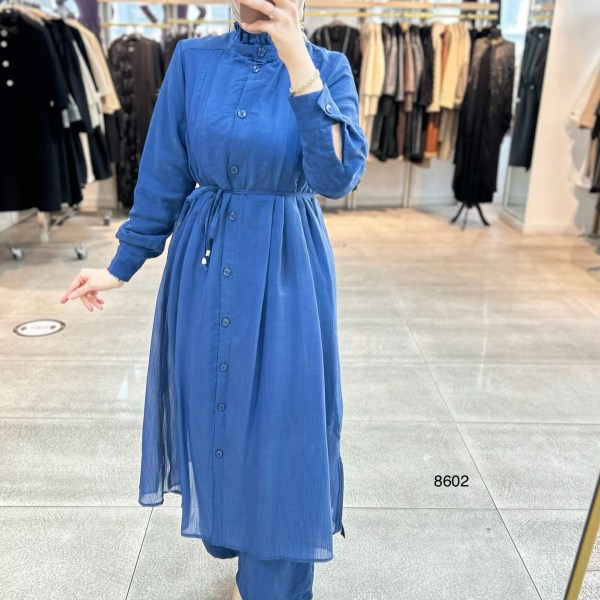 8602 Vual Kumaş Kemerli Takım - Görsel 15