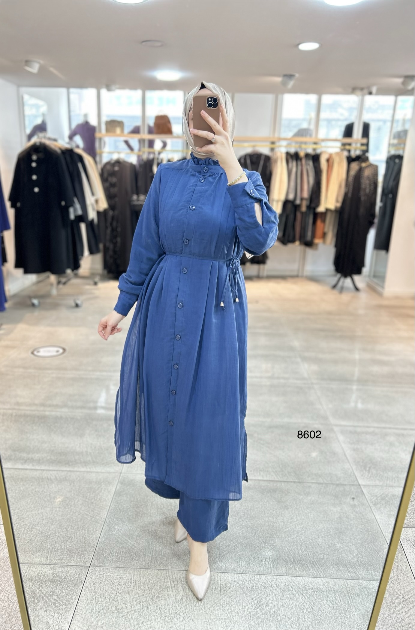 8602 Vual Kumaş Kemerli Takım