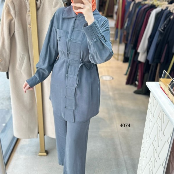 4074 Tencel Kumaş Takım - Görsel 5