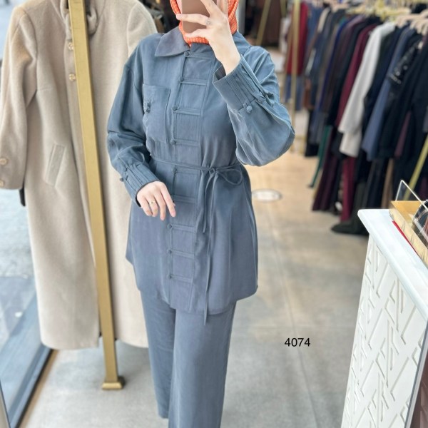 4074 Tencel Kumaş Takım - Görsel 4