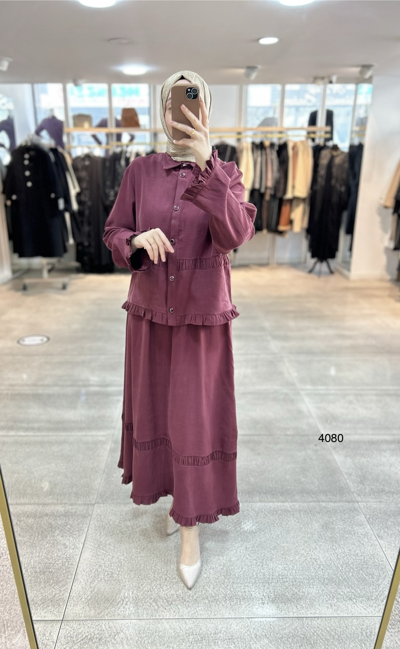 4080 Tencel Kumaş Etekli Takım