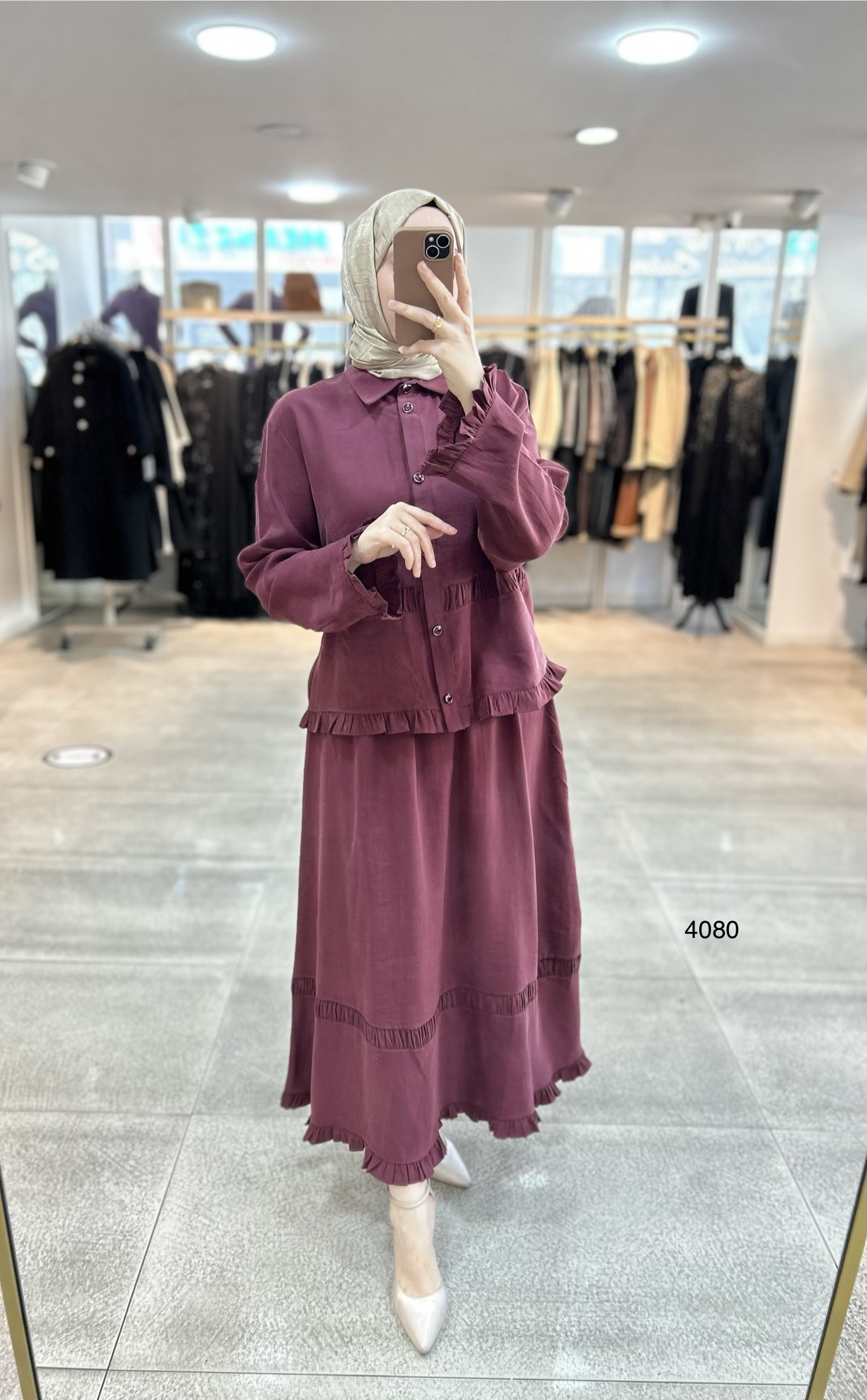 4080 Tencel Kumaş Etekli Takım