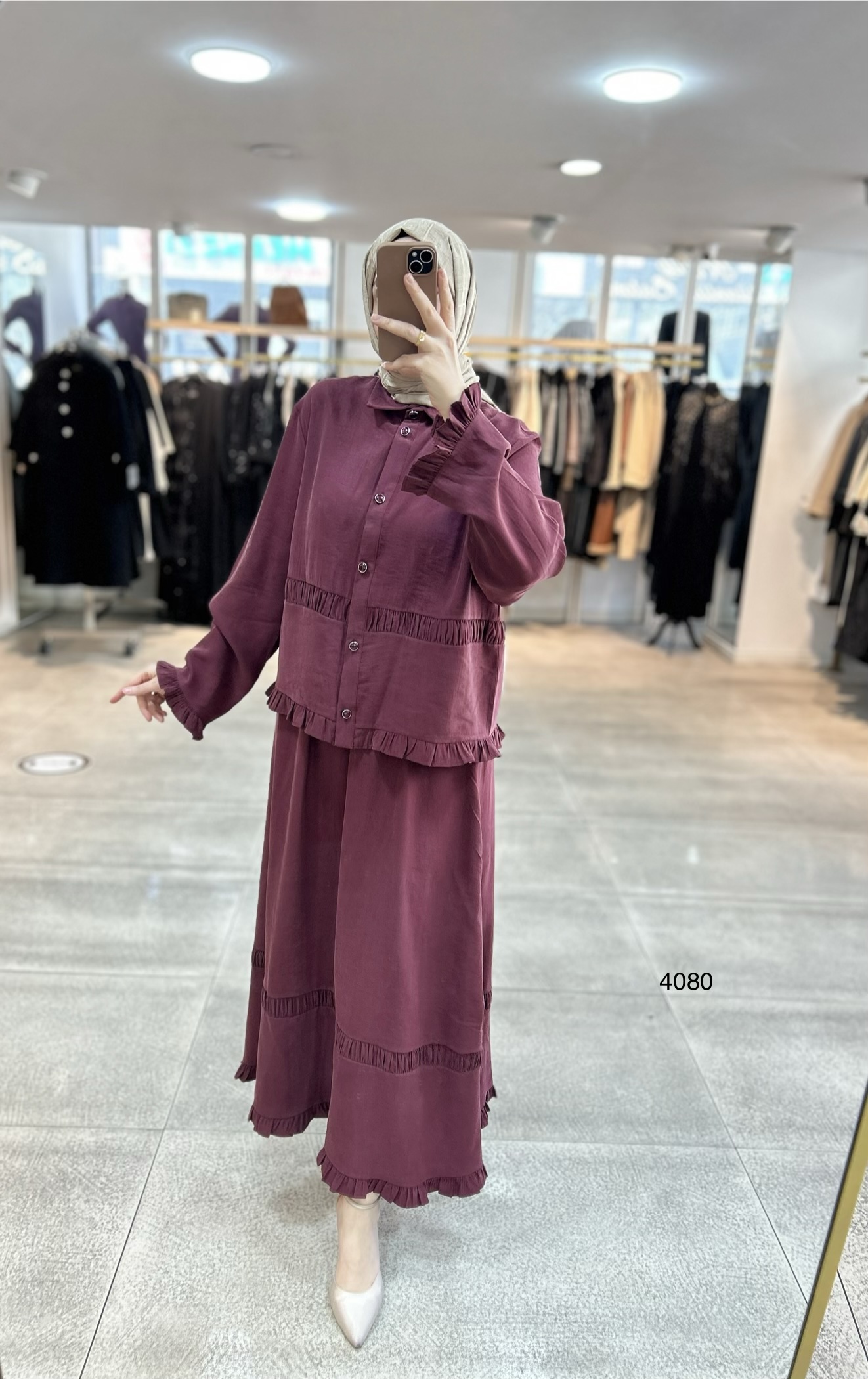 4080 Tencel Kumaş Etekli Takım