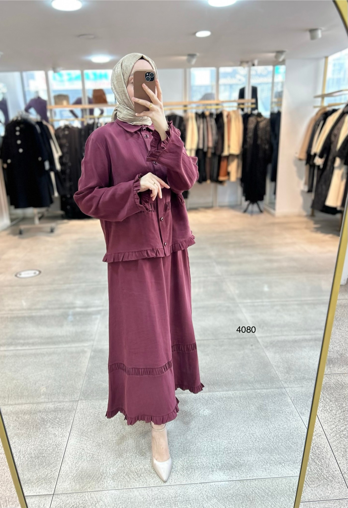 4080 Tencel Kumaş Etekli Takım