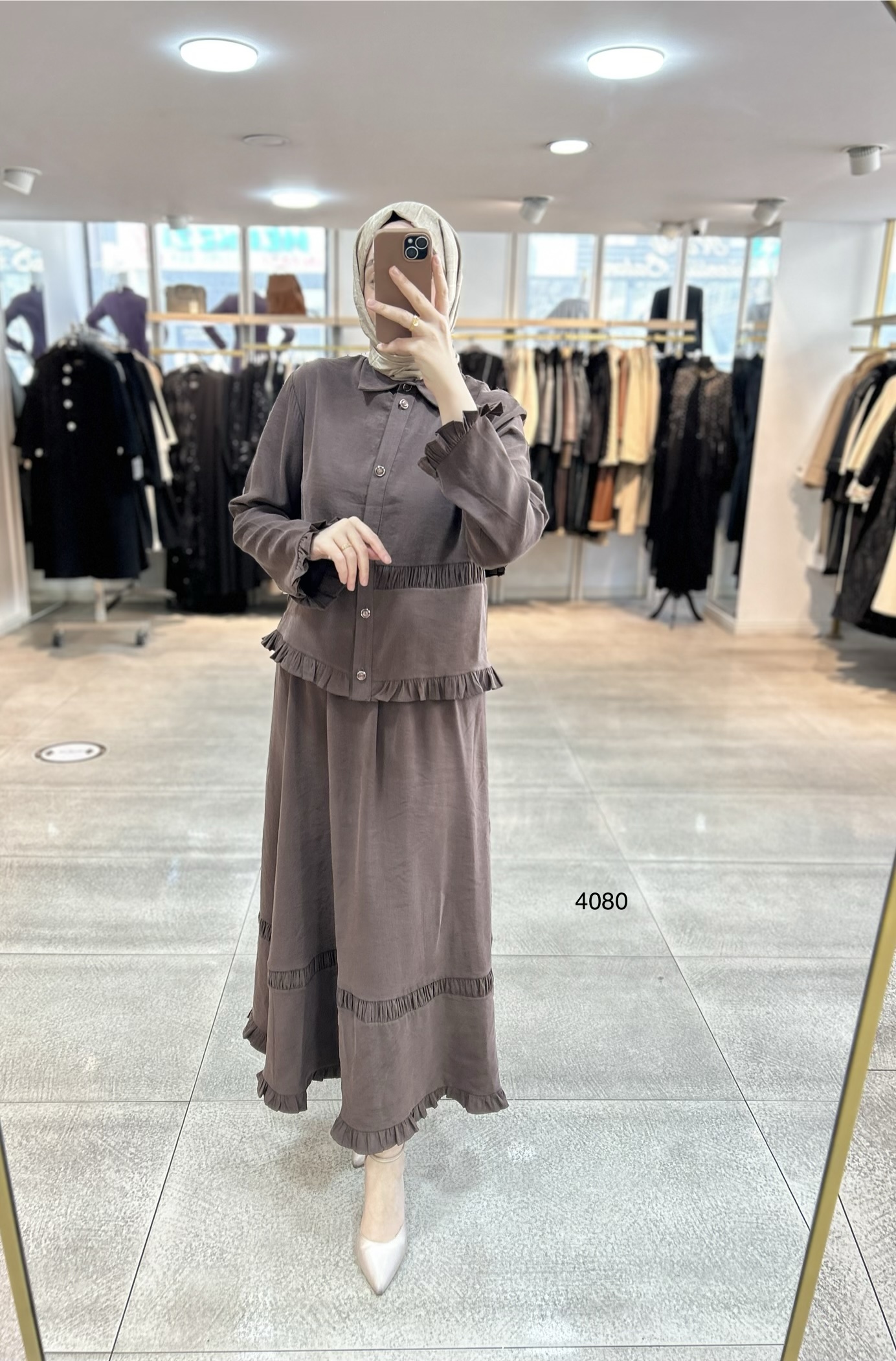 4080 Tencel Kumaş Etekli Takım