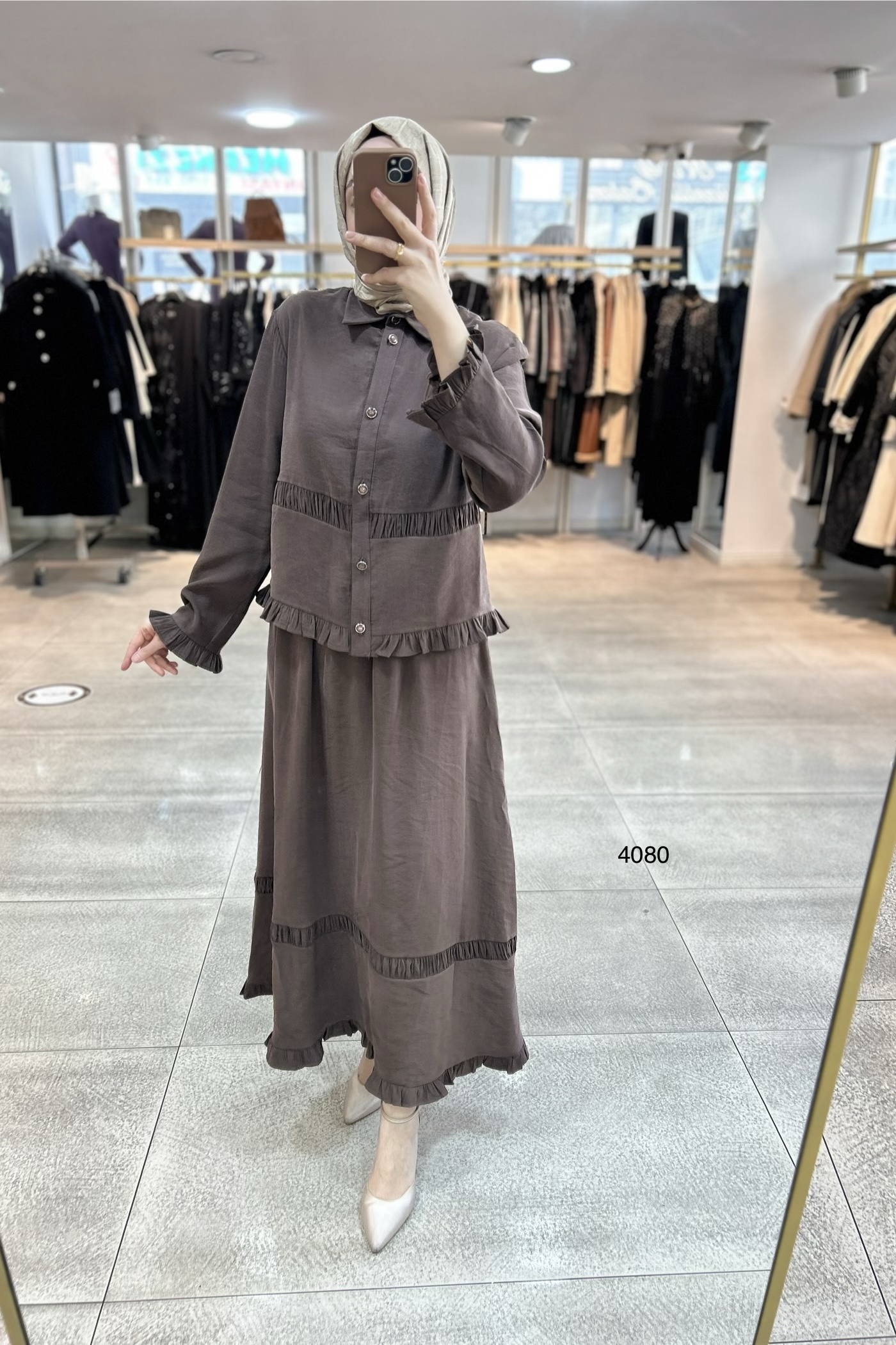 4080 Tencel Kumaş Etekli Takım