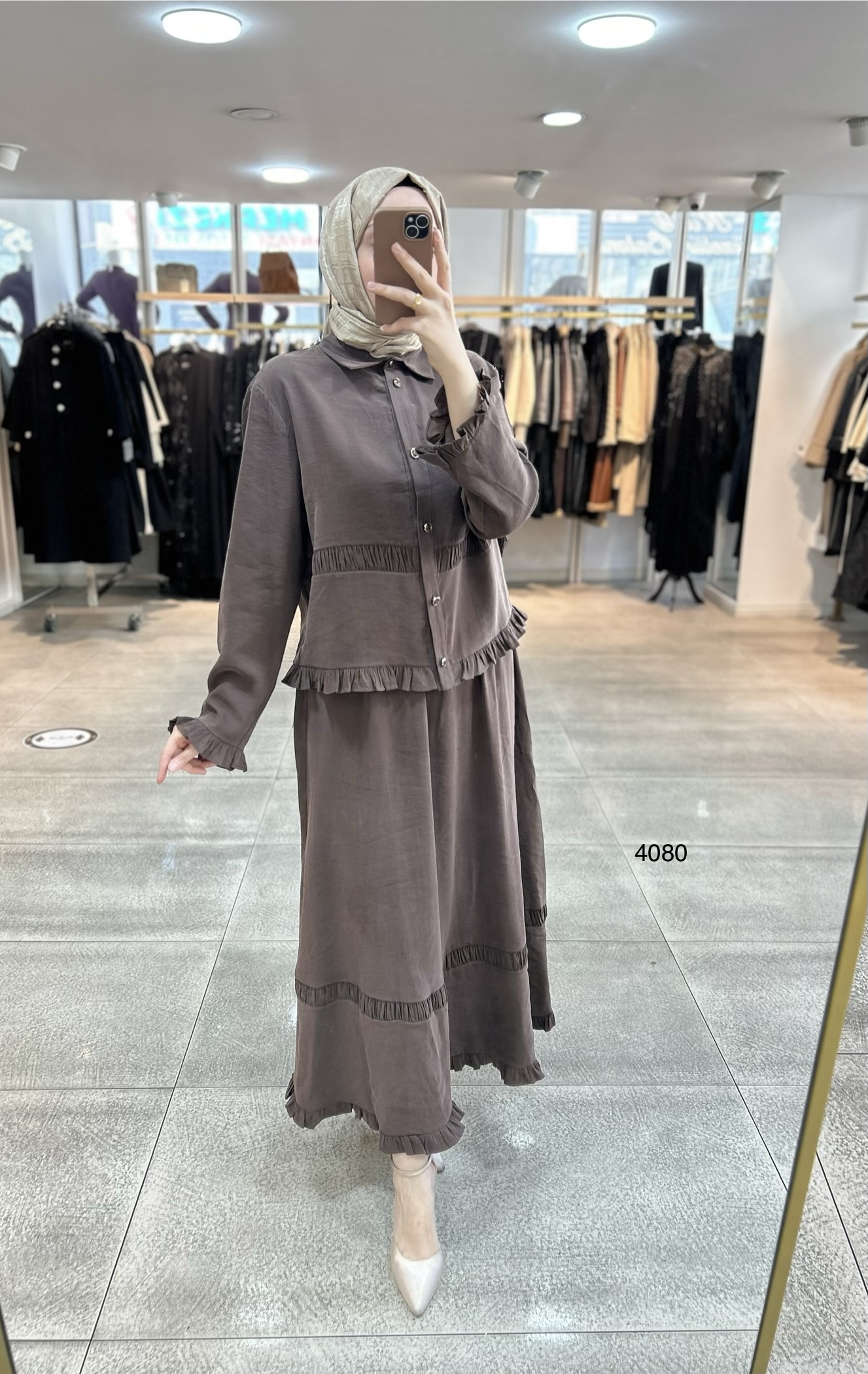 4080 Tencel Kumaş Etekli Takım