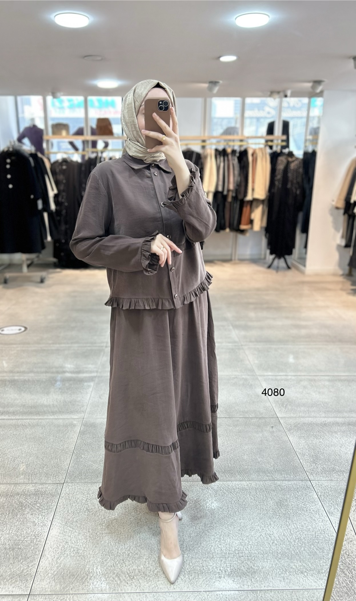 4080 Tencel Kumaş Etekli Takım