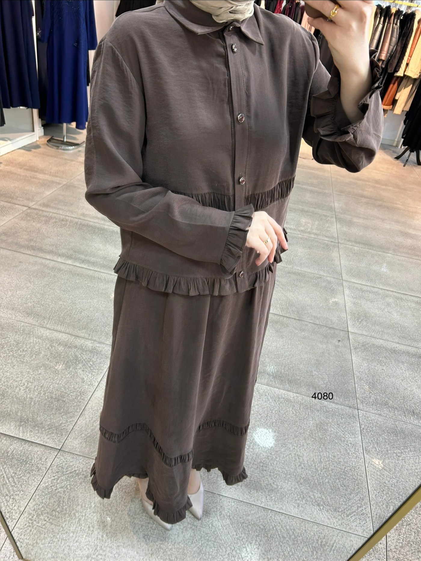 4080 Tencel Kumaş Etekli Takım