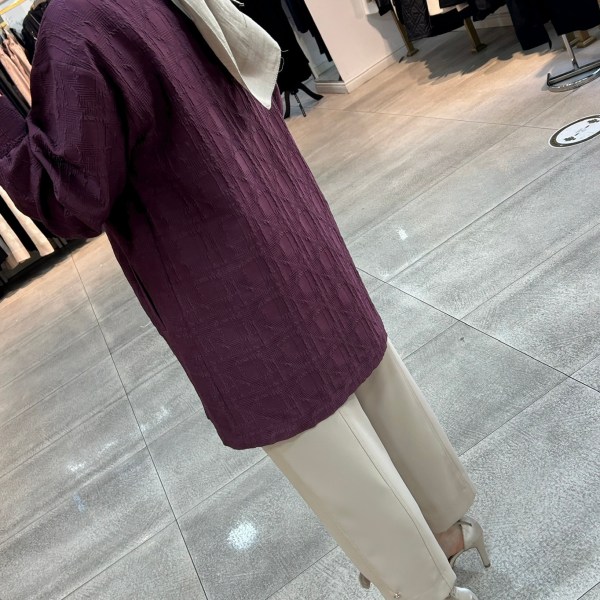 26YT508 Kabartma Kumaş Düğmeli Kap - Görsel 11