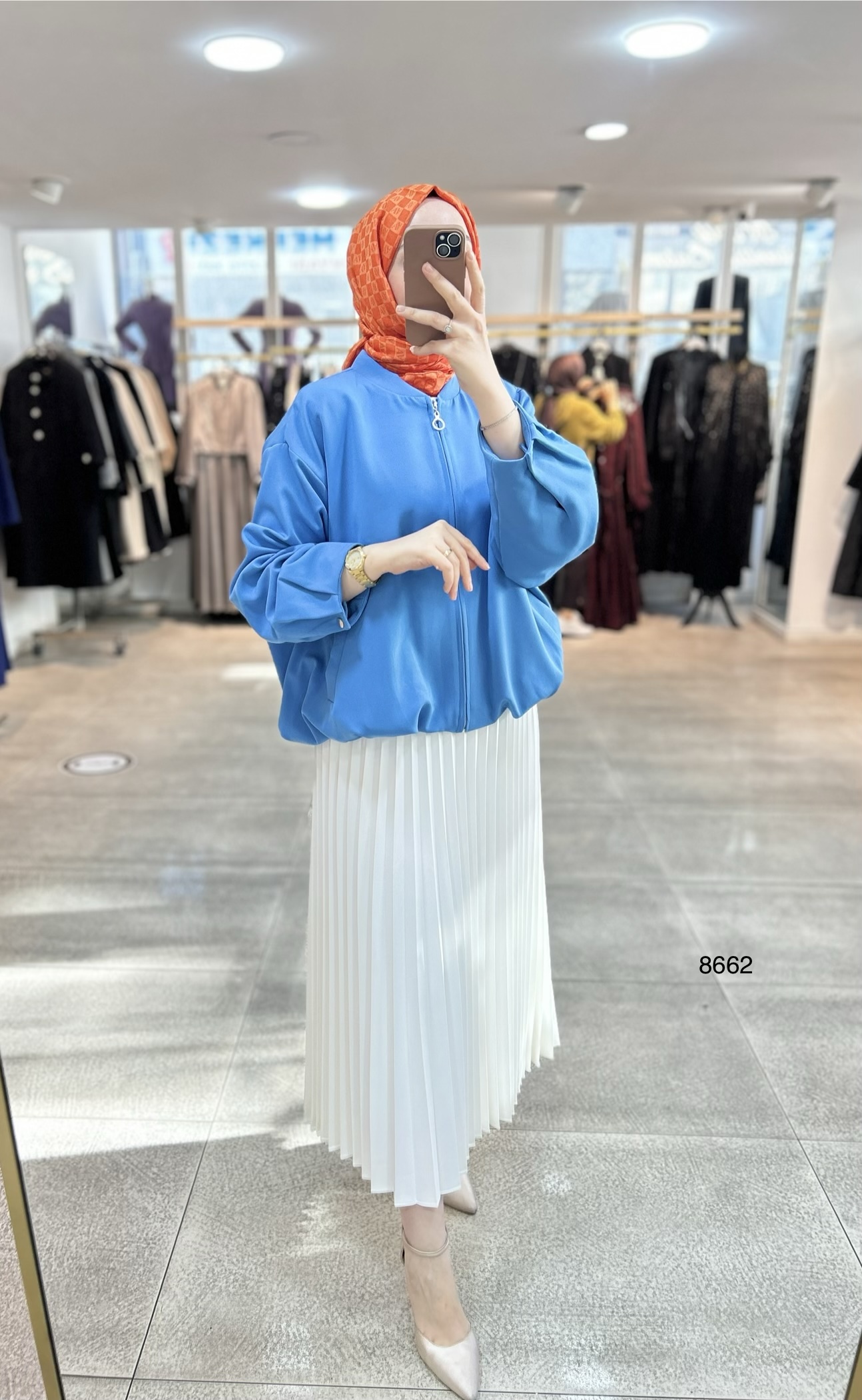 8662 Fermuarlı Boomber Ceket