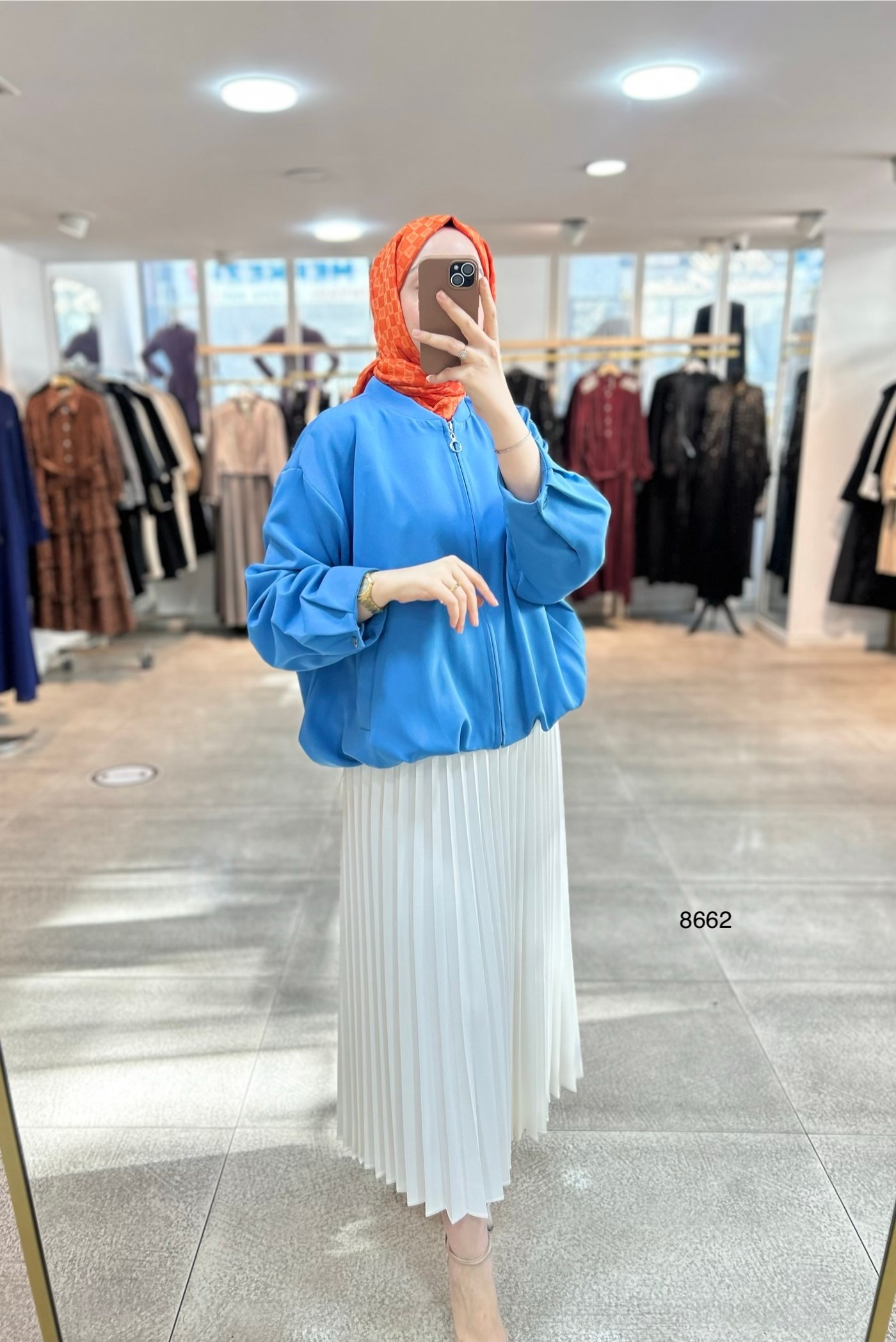 8662 Fermuarlı Boomber Ceket