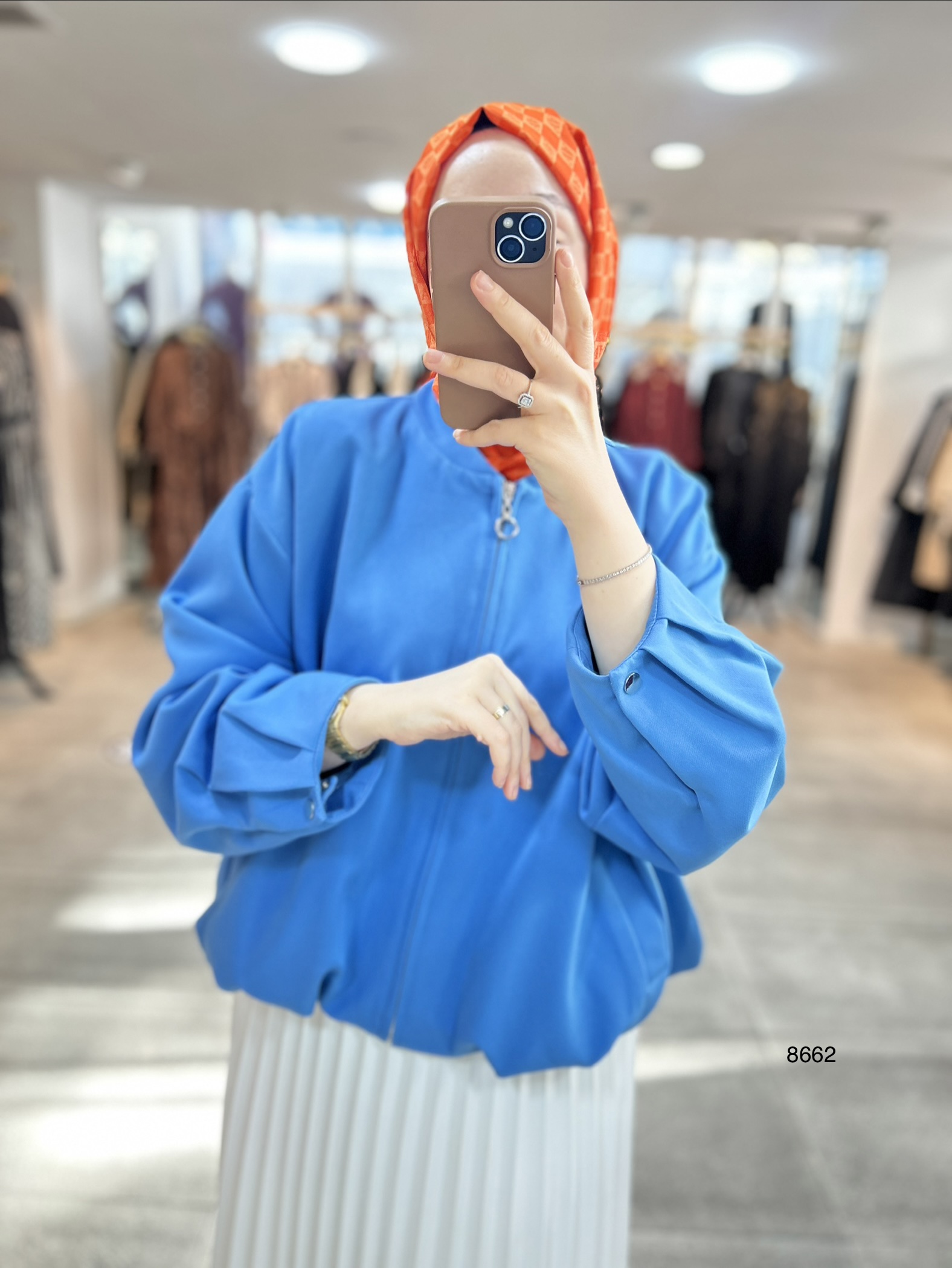 8662 Fermuarlı Boomber Ceket - Görsel 15