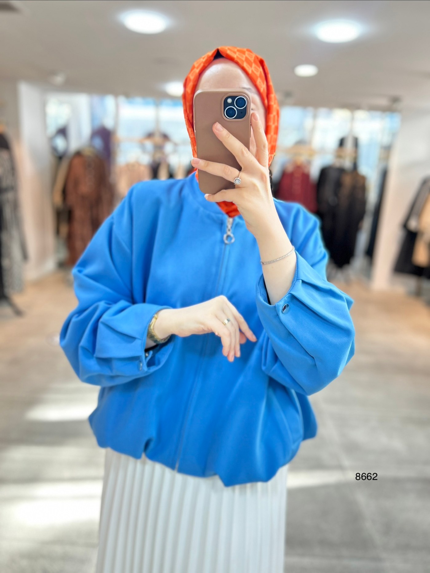 8662 Fermuarlı Boomber Ceket