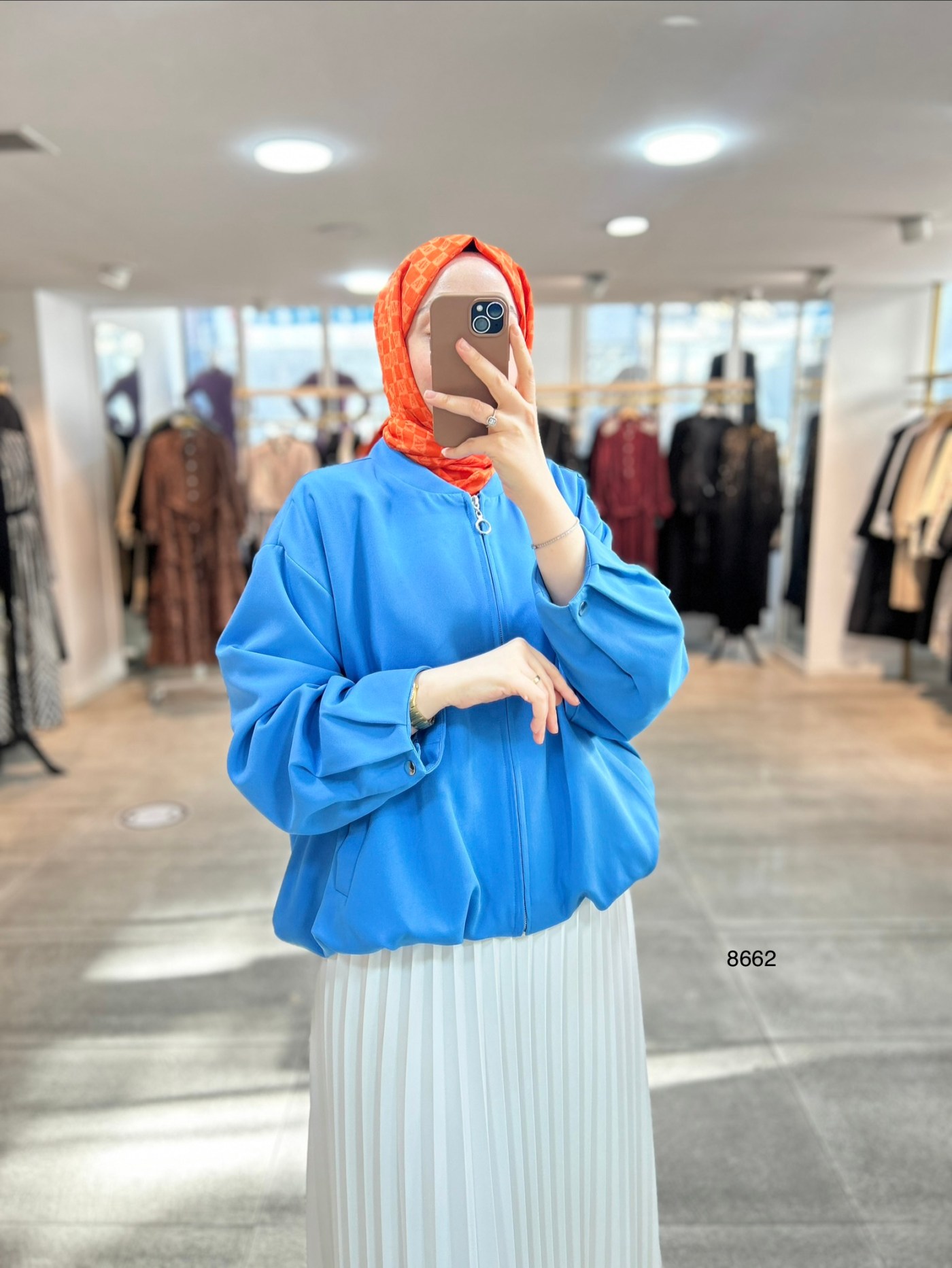 8662 Fermuarlı Boomber Ceket