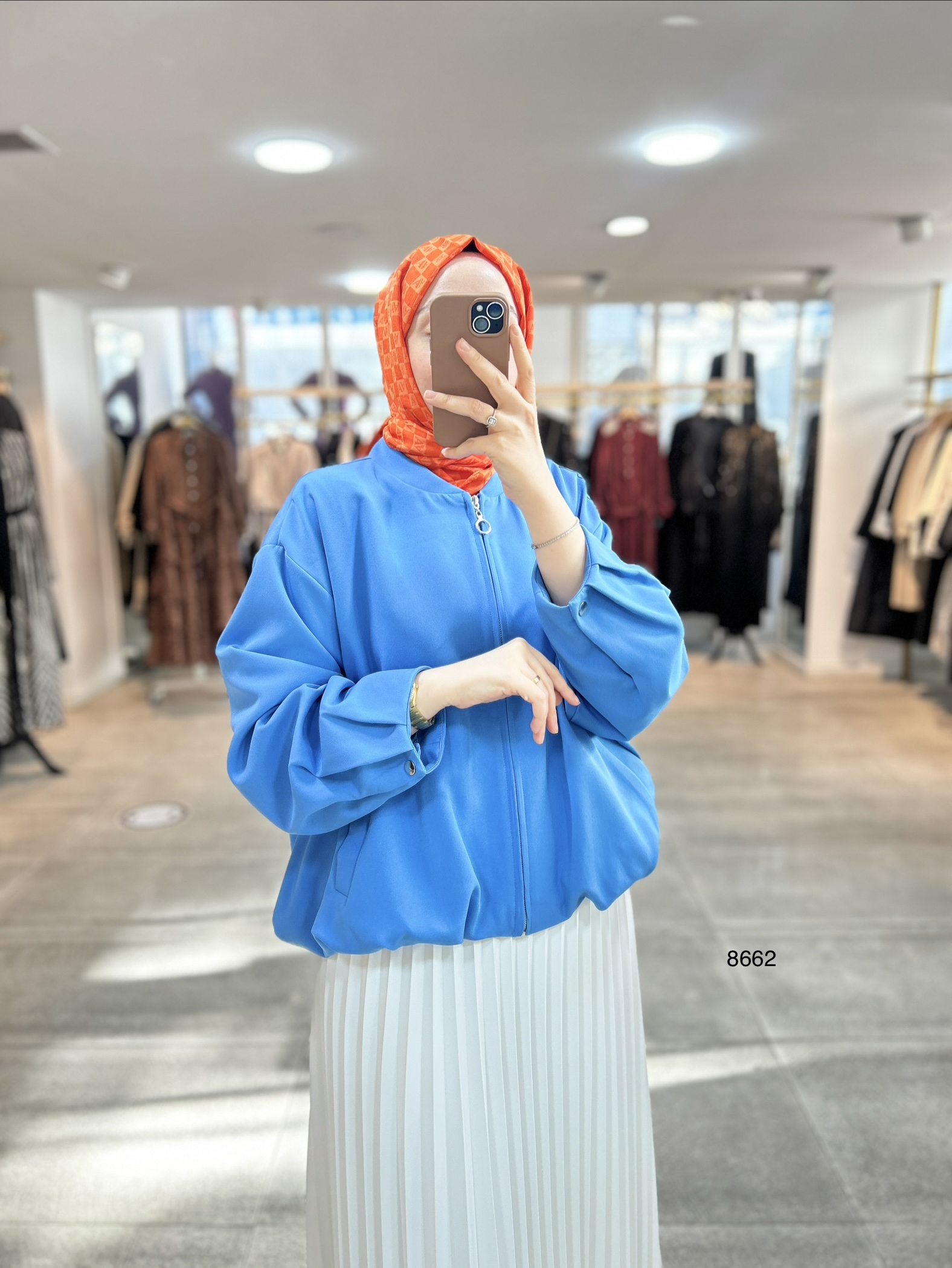 8662 Fermuarlı Boomber Ceket - Görsel 11