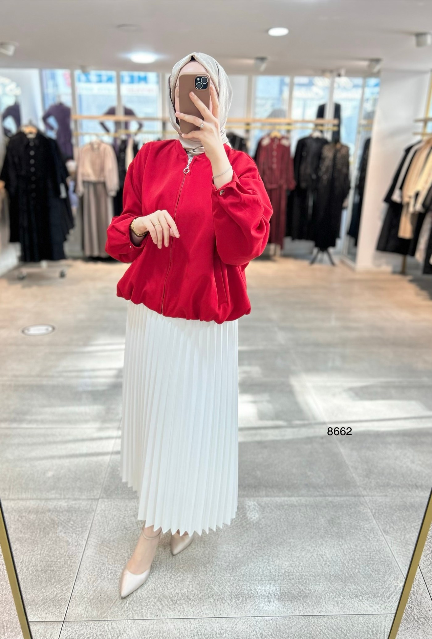 8662 Fermuarlı Boomber Ceket