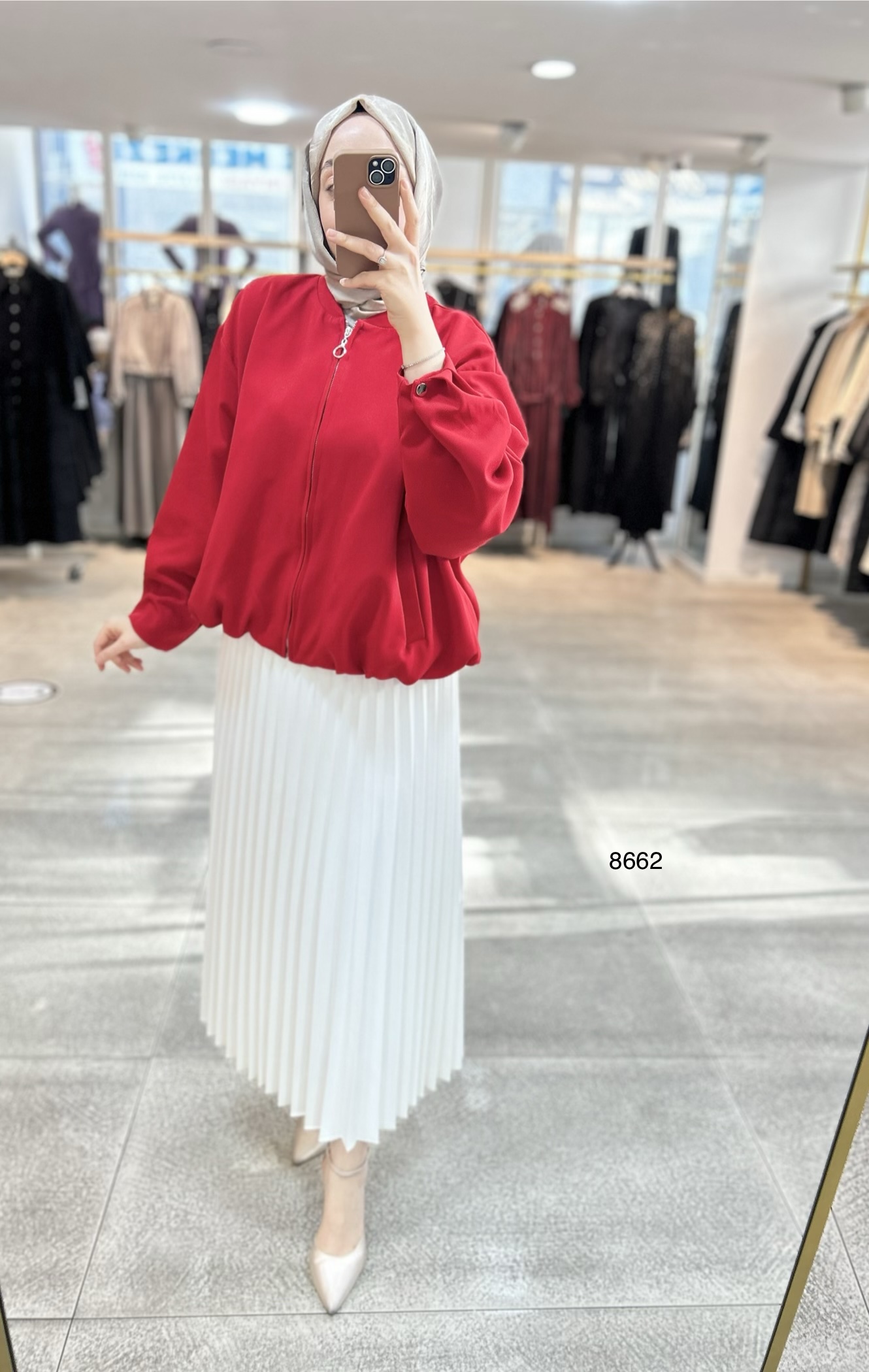 8662 Fermuarlı Boomber Ceket