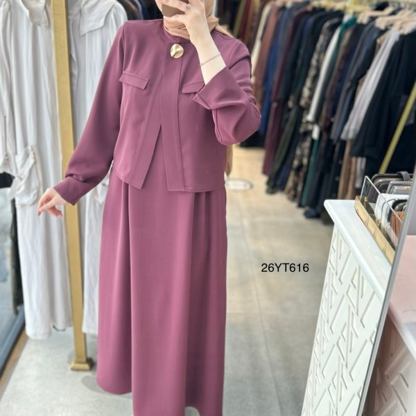 26YT616 Armine Trend İçli Dışlı Elbise - Görsel 12