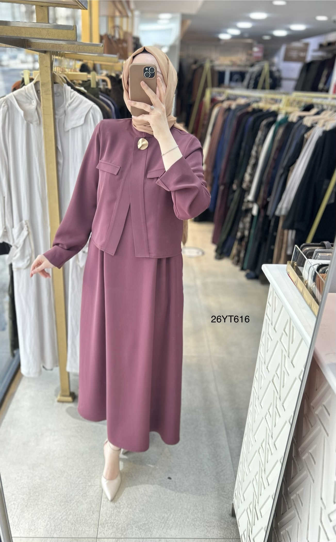 26YT616 Armine Trend İçli Dışlı Elbise