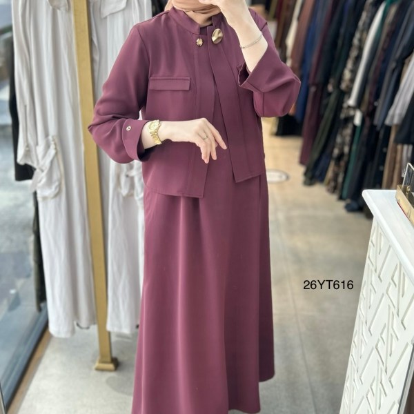 26YT616 Armine Trend İçli Dışlı Elbise - Görsel 17