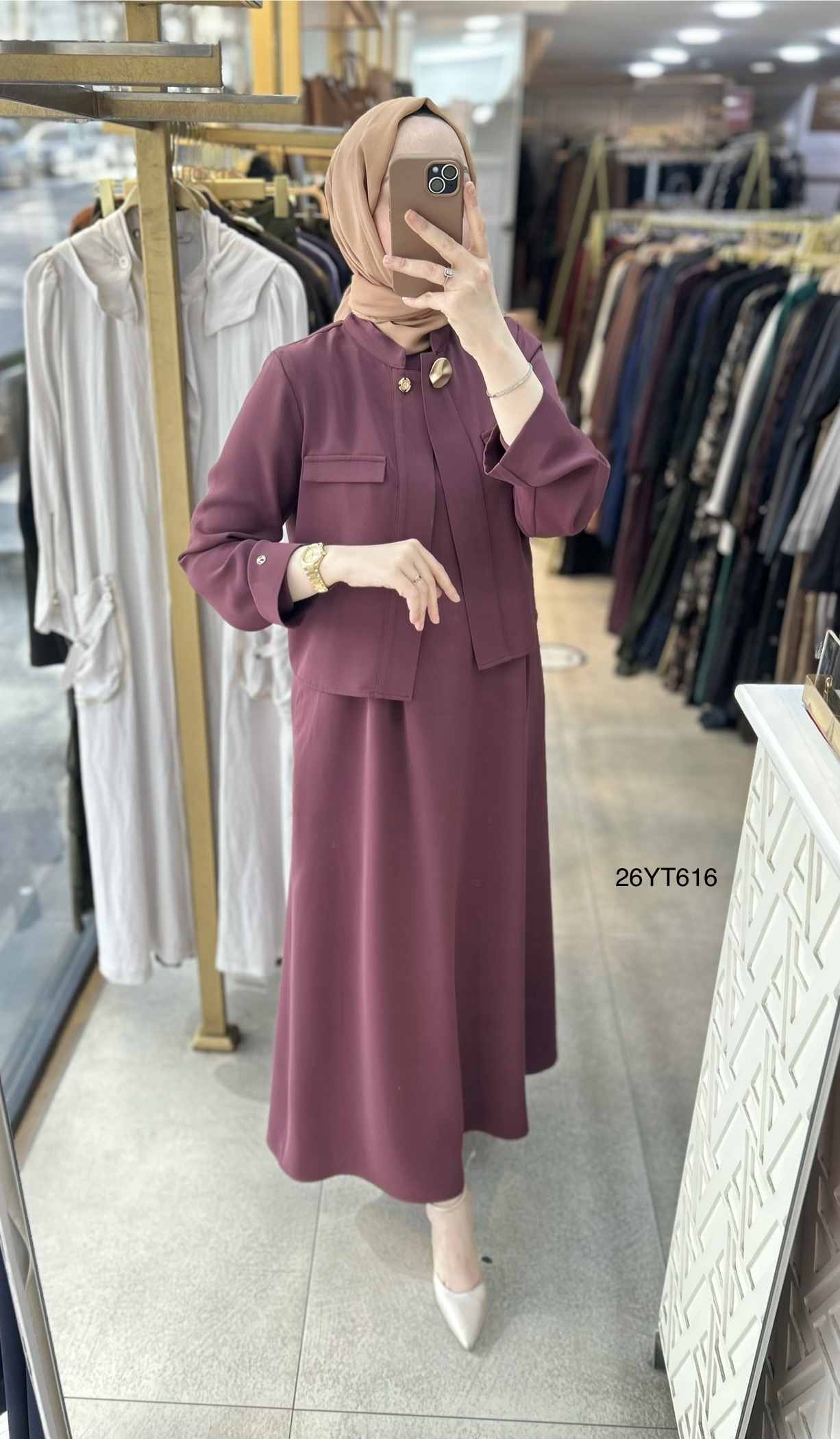 26YT616 Armine Trend İçli Dışlı Elbise