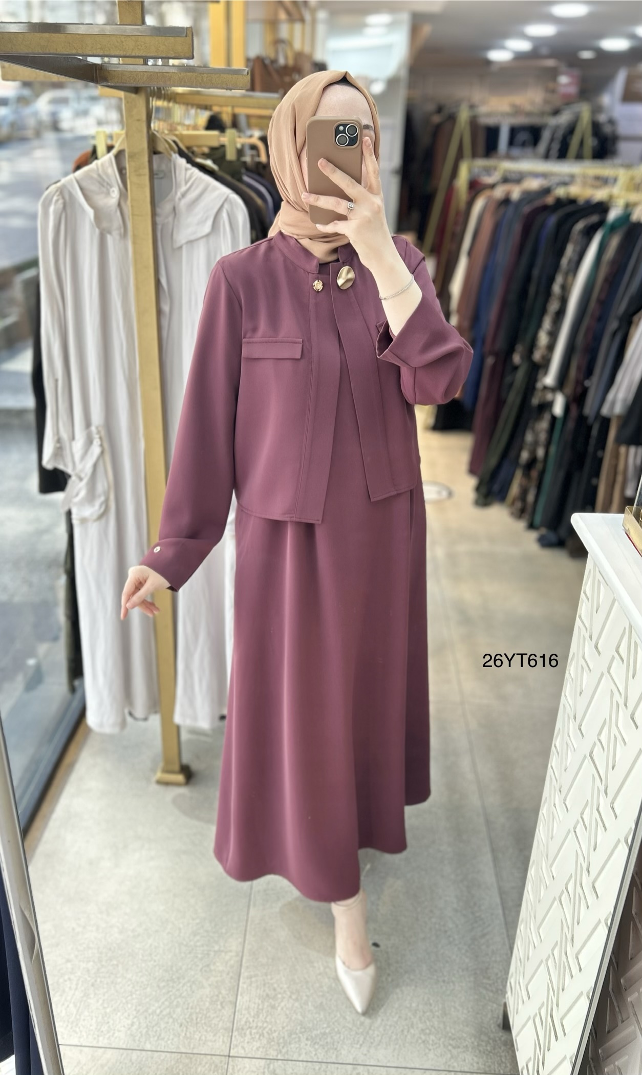 26YT616 Armine Trend İçli Dışlı Elbise