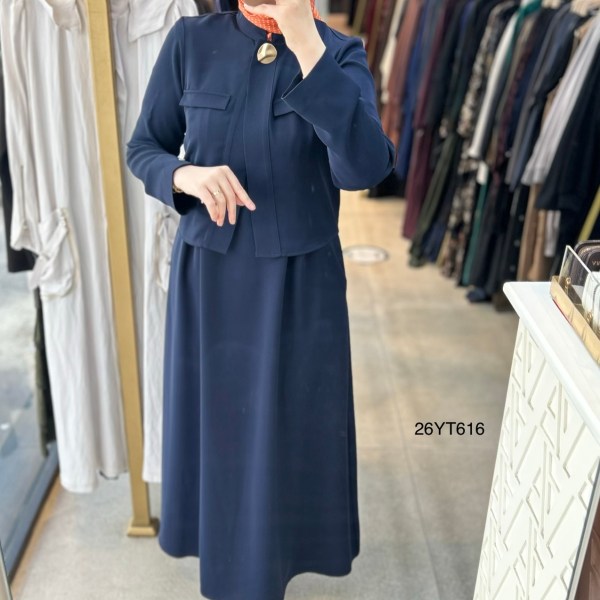 26YT616 Armine Trend İçli Dışlı Elbise - Görsel 3