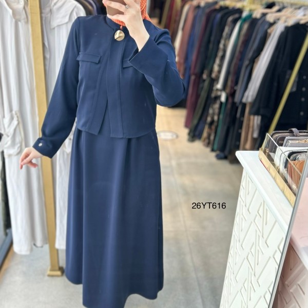 26YT616 Armine Trend İçli Dışlı Elbise - Görsel 1