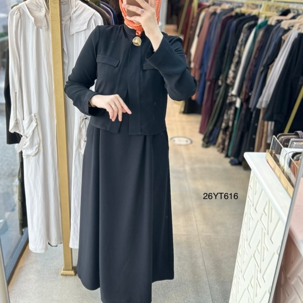 26YT616 Armine Trend İçli Dışlı Elbise - Görsel 6