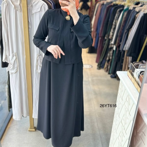 26YT616 Armine Trend İçli Dışlı Elbise - Görsel 18