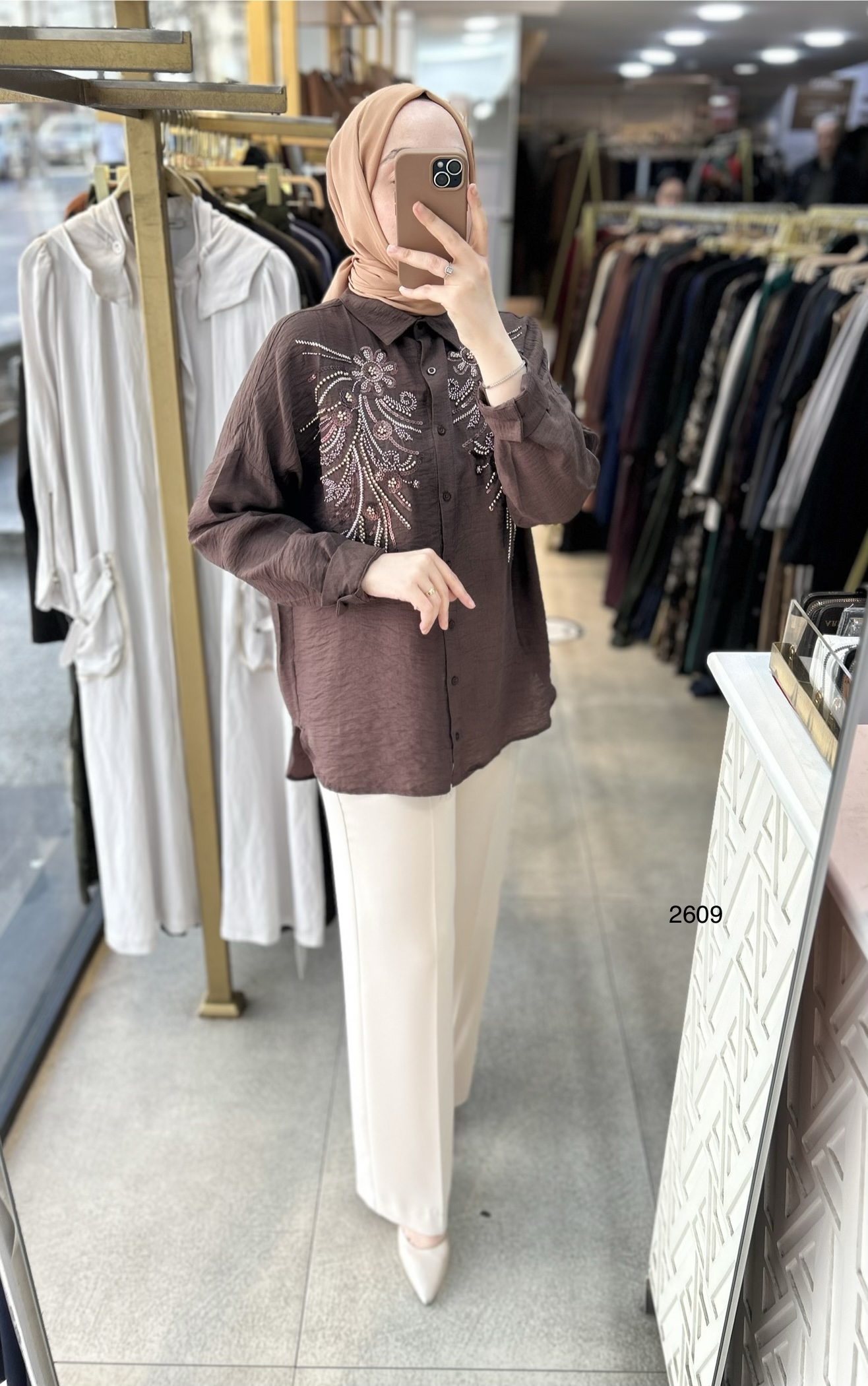 2609 Önü İşleme Detaylı Gömlek