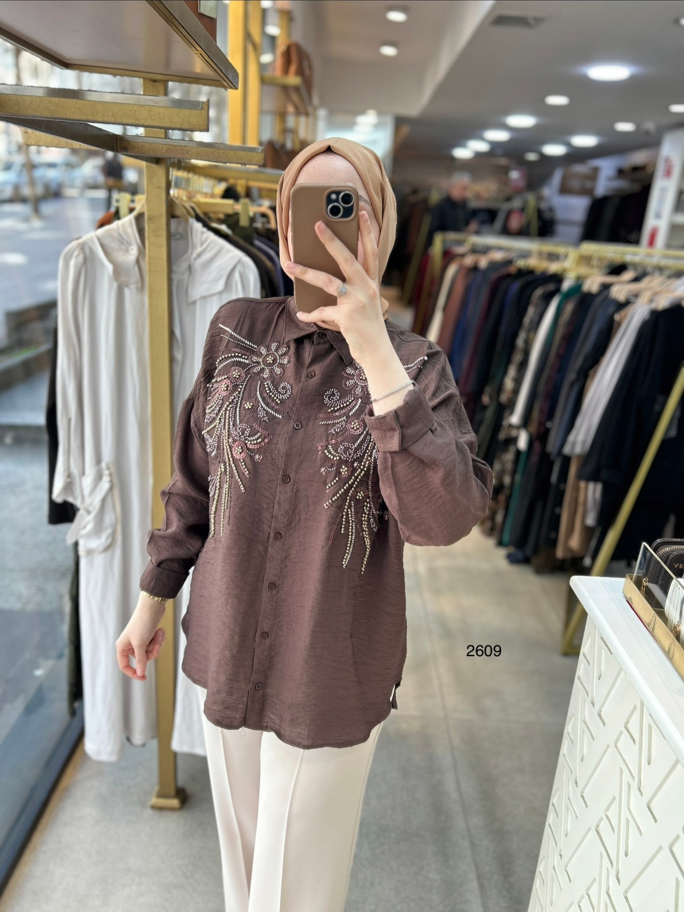 2609 Önü İşleme Detaylı Gömlek