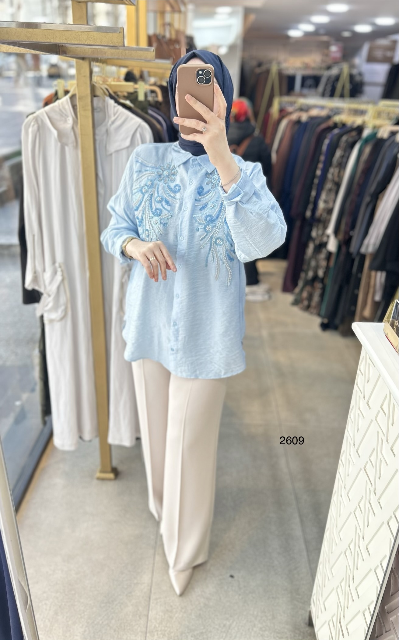 2609 Önü İşleme Detaylı Gömlek