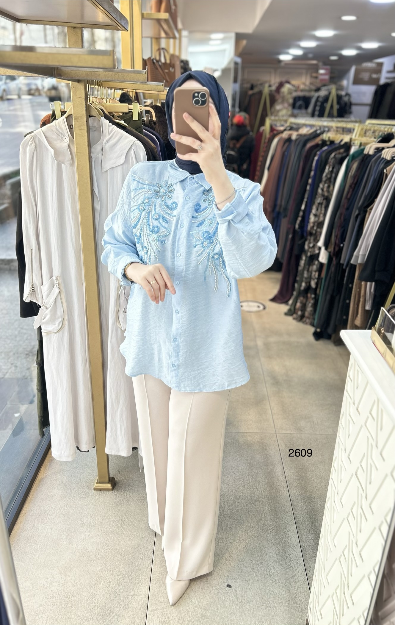 2609 Önü İşleme Detaylı Gömlek