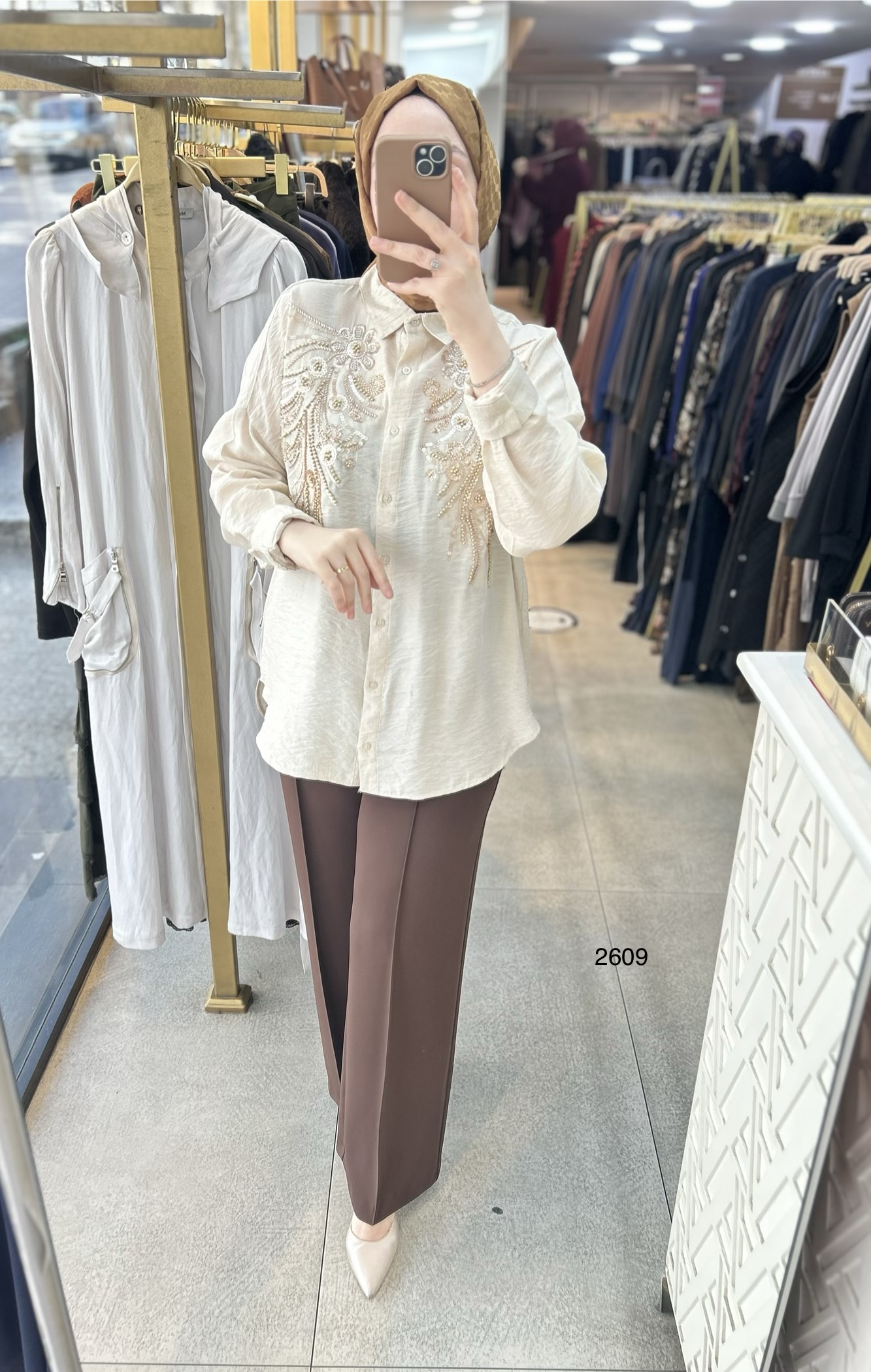 2609 Önü İşleme Detaylı Gömlek