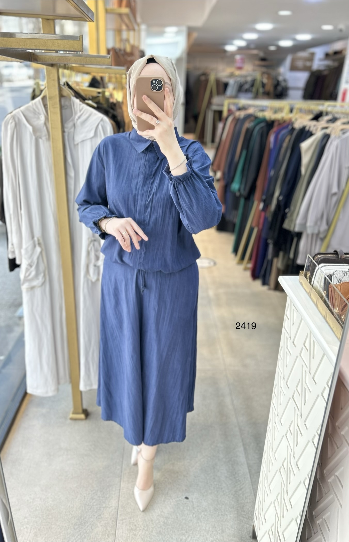 2419 Vual Kumaş Etekli Takım