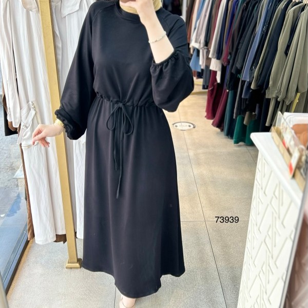 73939 Belden Bağlamalı Elbise - Görsel 8