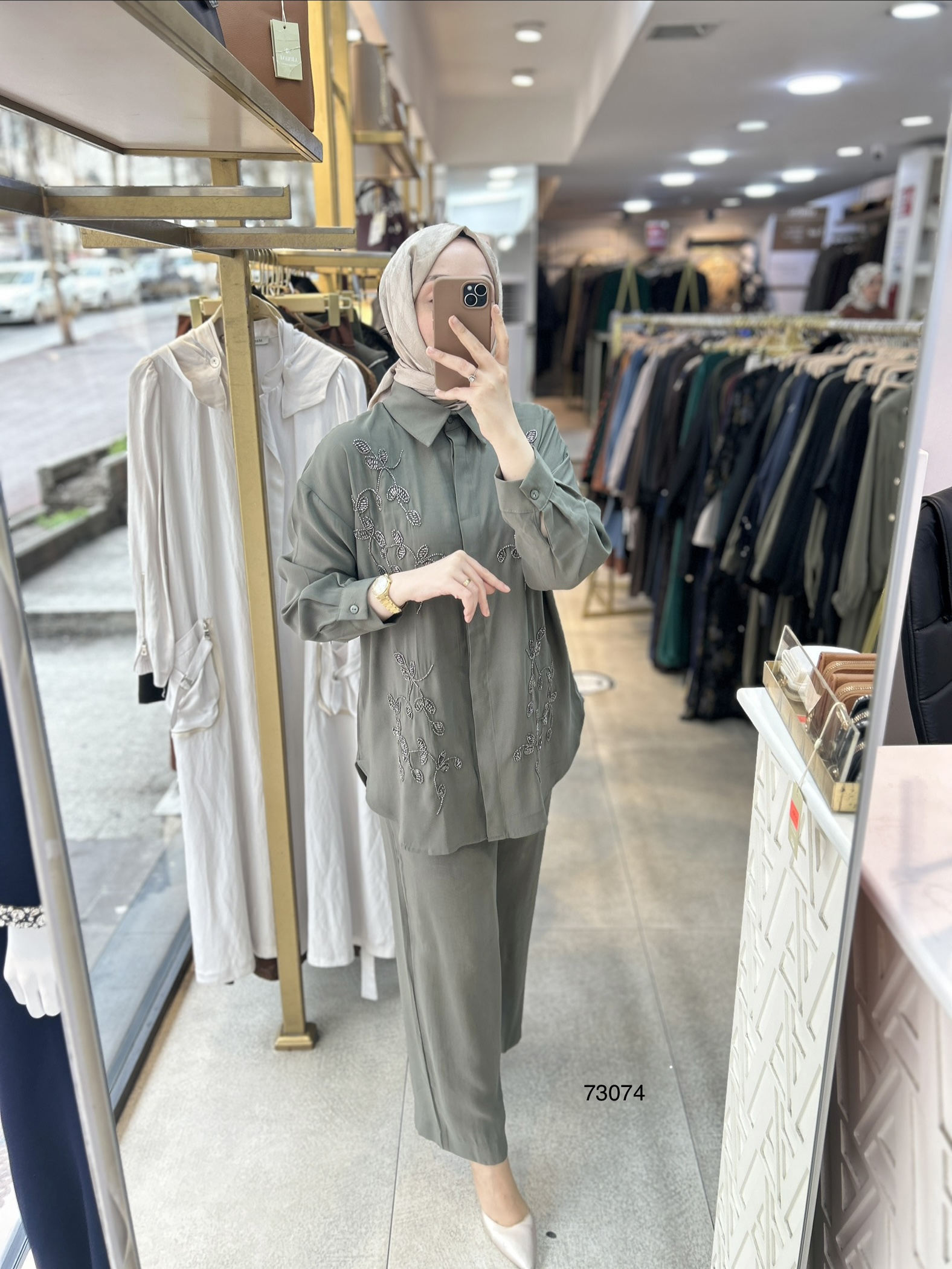 73074 Taş İşlemeli  Takım - Görsel 6