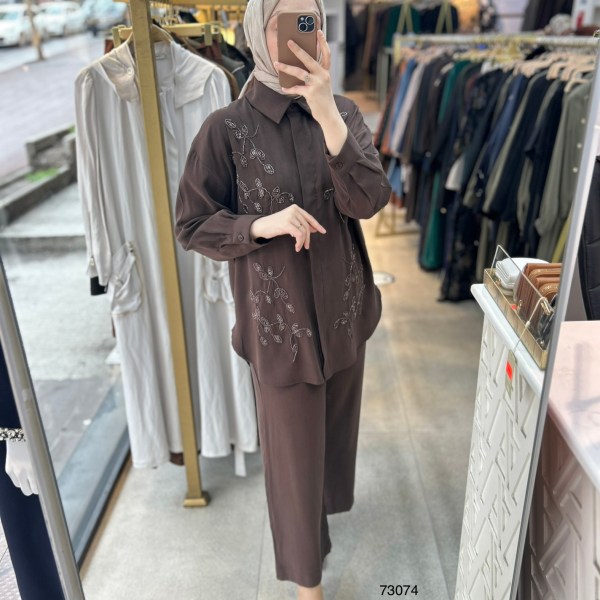 73074 Taş İşlemeli  Takım - Görsel 3