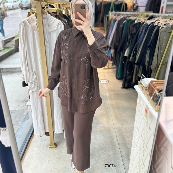 73074 Taş İşlemeli  Takım - Görsel 1