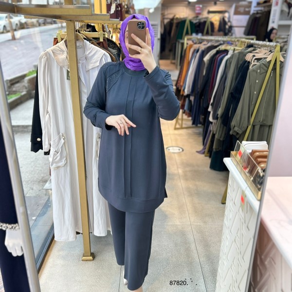 87820 Taş Detaylı Takım - Görsel 10